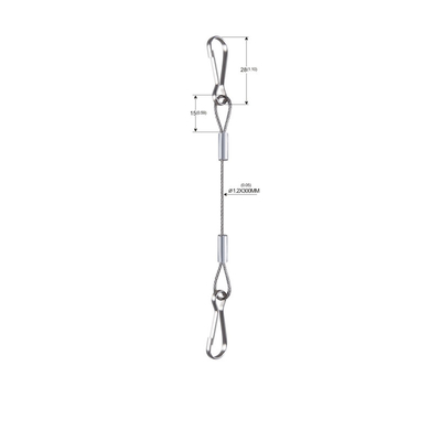 Lanyard Hook Security Wire Rope para luzes/decorações personalizou