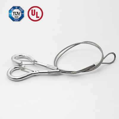 Cabos de segurança de tipo Y com gancho de mola para sistema de suspensão Acessórios de suspensão Carga segura leve 10 kg Unidade de venda item único