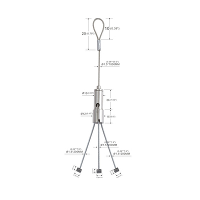 Suspensão de suspensão Kit Fork Type Indoor YW-86022 do cabo de fio do potenciômetro de flor