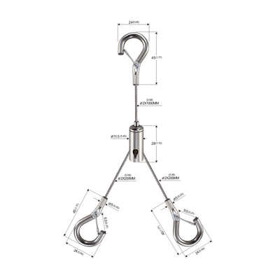 Y dá forma ao sistema de suspensão claro linear do diodo emissor de luz com slider YW-86447