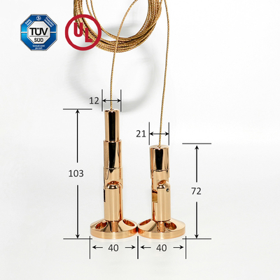 Comércio por atacado Kit de pendurar de cartaz de latão com revestimento de parede a parede de ouro