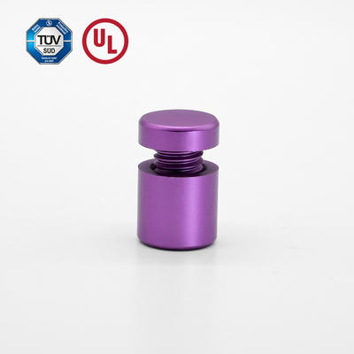 Distância de fixação do sinal de alumínio roxo ajustável para painel acrílico / grama
