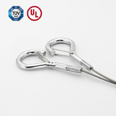 Cabos de segurança de tipo Y com gancho de mola para sistema de suspensão Acessórios de suspensão Carga segura leve 10 kg Unidade de venda item único