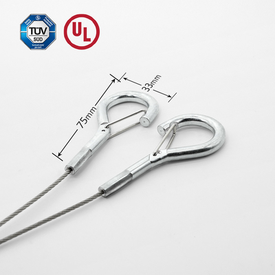 Cabos de segurança de tipo Y com gancho de mola para sistema de suspensão Acessórios de suspensão Carga segura leve 10 kg Unidade de venda item único
