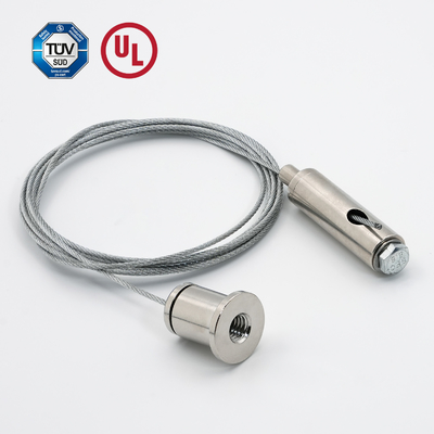 Sistema de suspensão para agarrador de cabo de luz LED com parafuso masculino