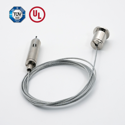 Sistema de suspensão para agarrador de cabo de luz LED com parafuso masculino