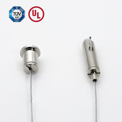 Sistema de suspensão para agarrador de cabo de luz LED com parafuso masculino