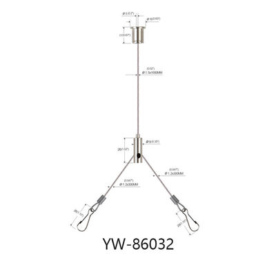 Sistemas de suspensão YW86032 do cabo de cobre do teto dos ajustes das luzes de painel Y do diodo emissor de luz do material